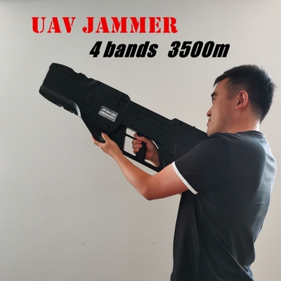 Gun Shape Portable Drone Jammer 1.5km Jamming Distance