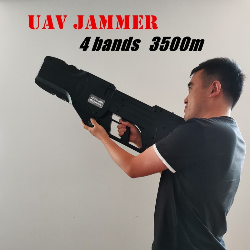 Gun Shape Portable Drone Jammer 3.5km Jamming Distance